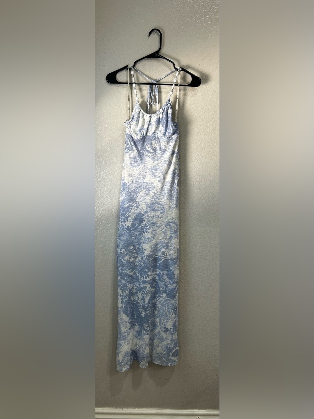 Tommy Bahama Blue White Paisley Maxi Slip Dress Sz XS Summer Beach Vacay TC0114